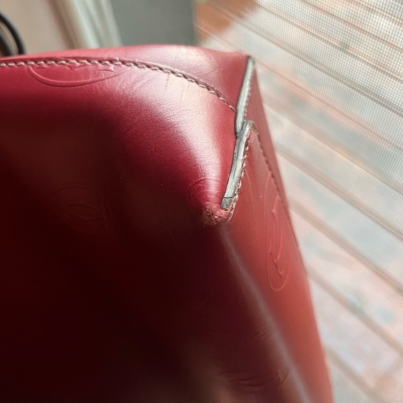 CARTIER Happy Birthday Bordeaux Red  Leather tote with suade  interior - Picture 11 of 11